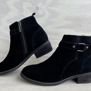 Blondo Black Ankle Booties with Buckle Detail